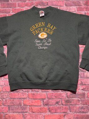 Vintage 1990s Green Bay Packers Sweatshirt embroidered crewneck Large